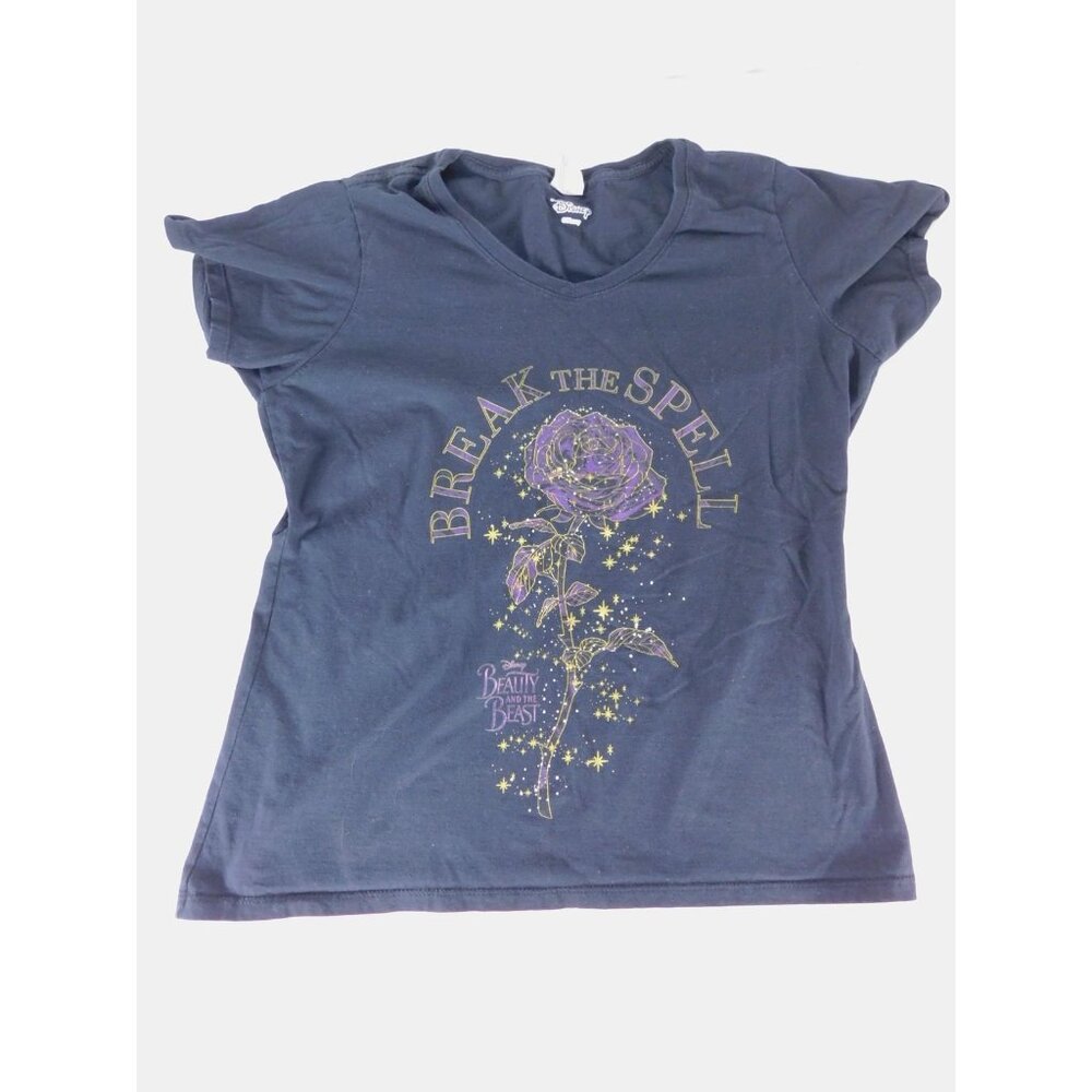 Disney Beauty And The Beast Shirt Womens XL Blue Break The Spell Graphic Tee